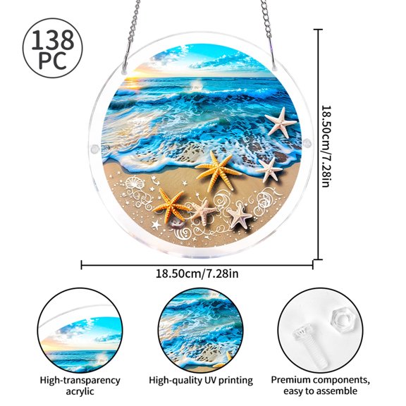 Cheapark Acrylic Jigsaw Suncatcher Window Hanging Prism Ornament Gift