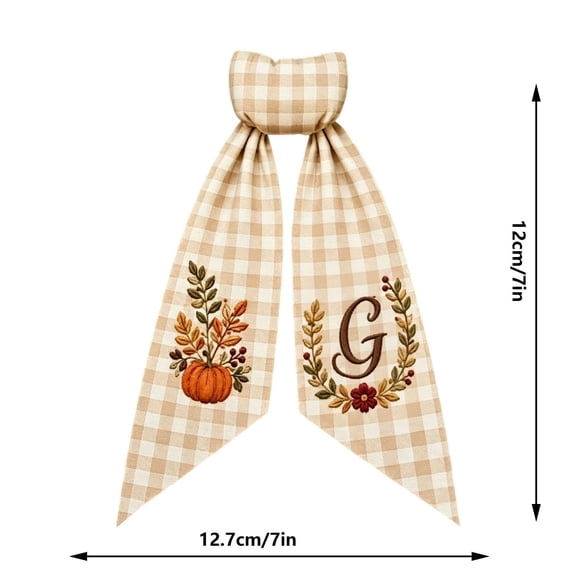 Cheapark Alphabet Wreath Ribbon 5.12 by 54.33 Inches, Decorative Letter Garland Ribbon and Crafting Satin Band, Home Party Accent for Wall and Door.