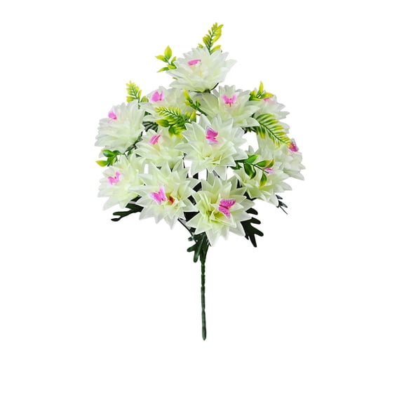 Cheapark Artificial Butterfly Pineapple Flowers 12 Heads Fake Flower Bouquet Wedding Living Room Table Centerpiece Home Decor Party Floral Arrangement