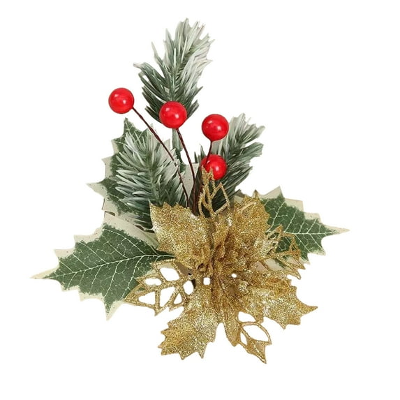 Cheapark Artificial Christmas Wreath With Green Leaves Red Berries For Door Wall Xmas Tree Home Party Decor