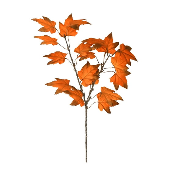 Cheapark Artificial Fall Maple Leaf - One Realistic Color Flower Arrangement Accessory for Thanksgiving Home Scenic Decor