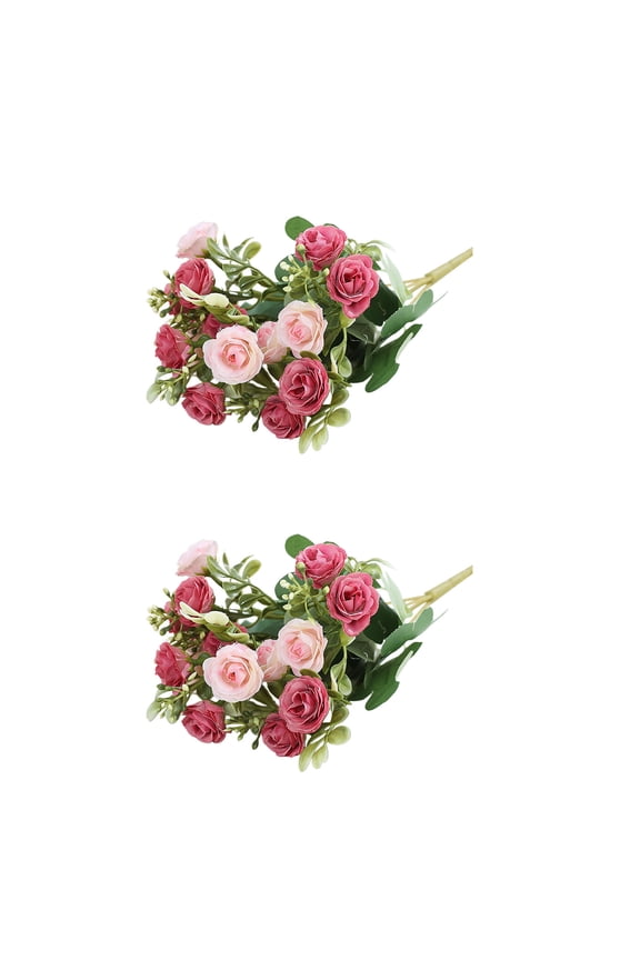 Artificial Flower Bouquets - Multi-Color Romantic Decorative Blooms, Long-Lasting Versatile Design For Home Weddings Valentine's Day Celebrations