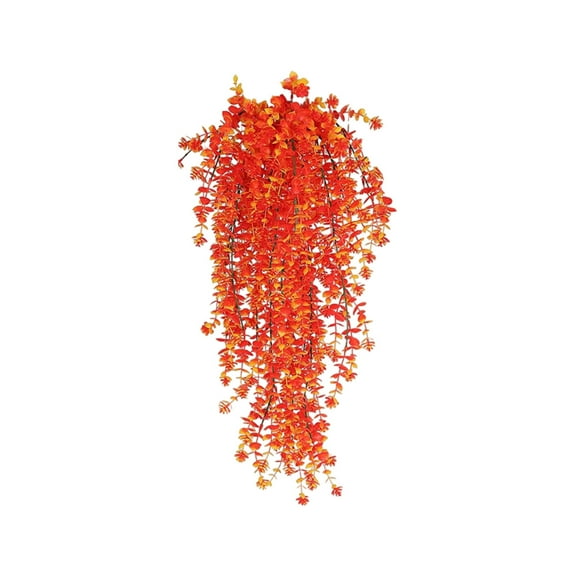 Cheapark Artificial Leaf Rattan Hanging Decor For Home Halloween Christmas Party Fireplace Decoration Indoor Seasonal Scene Ambience