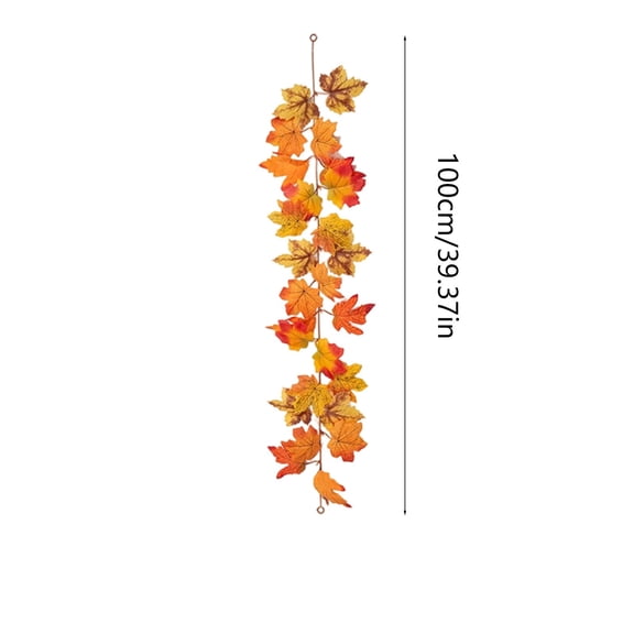 Cheapark Artificial Maple Leaf Garland, Autumn Vine for Mantel & Table Decor, Halloween Thanksgiving Fall Ornament, Multiple Sizes, 1 Count