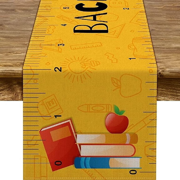 Cheapark Back To Class Themed Table Runner Indoor Desk Decoration Gift
