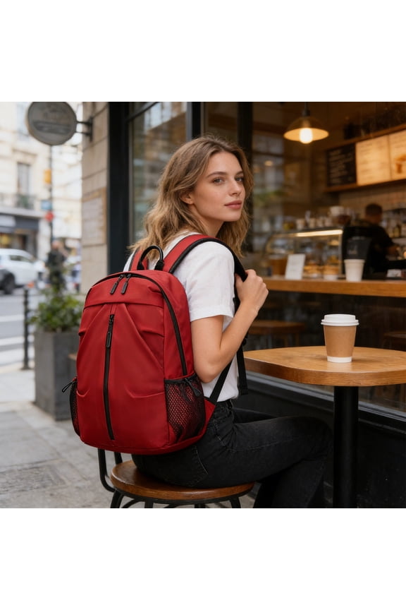Backpack Nylon Daypack Bag Commute Travel Daily Back to School Handheld Convertible Design Large Capacity Durable Commuter Backpack