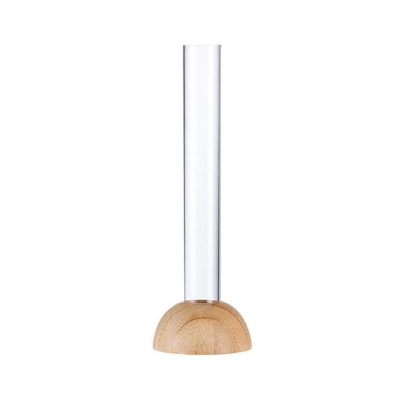 Cheapark Bamboo Hydroponic Vase Bamboo Holder Flower Arrangement Vessel for Living Room Dining Table Study Office Home Decoration Floral Display Gift