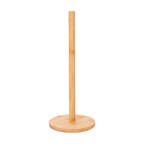 Cheapark Bamboo Paper Towel Holder Stand Rack for Kitchen Dining Countertop Roll Storage Organizer Wrap Holder Stand Gift