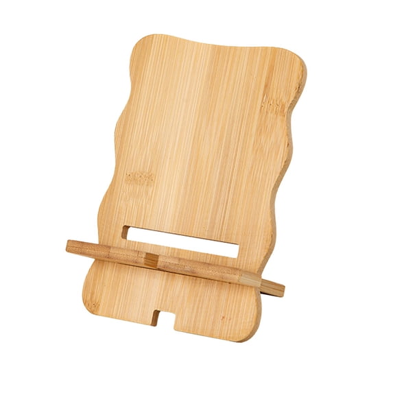 Cheapark Bamboo Wood Mobile Phone Holder Adjustable Detachable Stand Practical Accessory For Desk Home Office Use