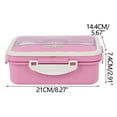 thumbnail image 1 of Cheapark Bento Box, Adult&Teens Lunch Box, Lightweight And Leak Proof Lunch Container, Three Compartments, Built-In Tableware, Wheat Straw Material, Microwave Safe, 1 of 4
