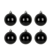 Cheapark Black Christmas Balls (6 Pcs) - Tree Decorative Ornaments, Matte Finish, Perfect for Christmas Trees, Holiday Wreaths & Festive Arrangements