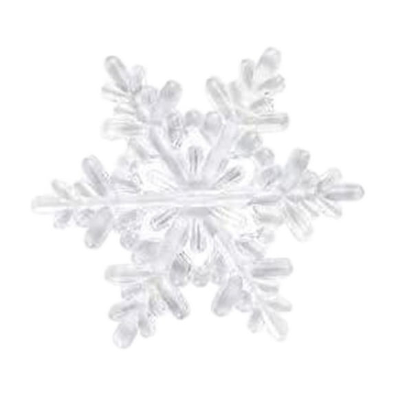Cheapark Blue Translucent Acrylic Snowflake Ornaments - Crystal Pendant Beads, Ideal for Tree, Party & Wedding Crafts