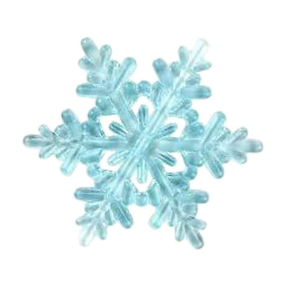 Cheapark Blue Translucent Acrylic Snowflake Ornaments - Crystal Pendant Beads, Ideal for Tree, Party & Wedding Crafts