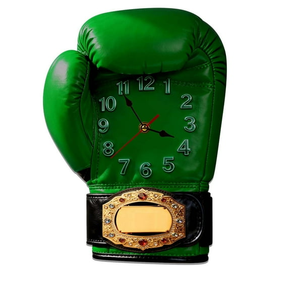 Cheapark Boxing Gloves Clock Design 2D Acrylic Flat Wall Art Print Sports Themed Decor For Gym Room Office