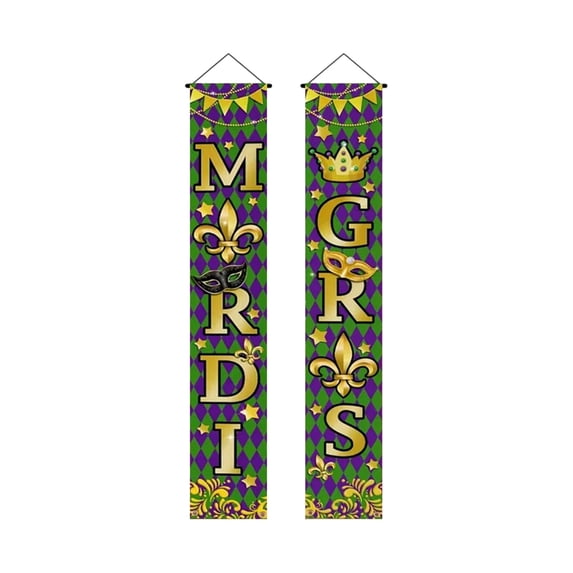 Cheapark Carnival Decor Party Atmospheres Hanging Flags Mardi Gras Festival Couplets Banners