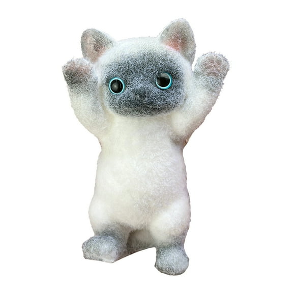 Cheapark Cat Kneading Stress Relief Plush Toy Soft Interactive Fidget Toy For Pet Lovers Home Office Relaxation Decor