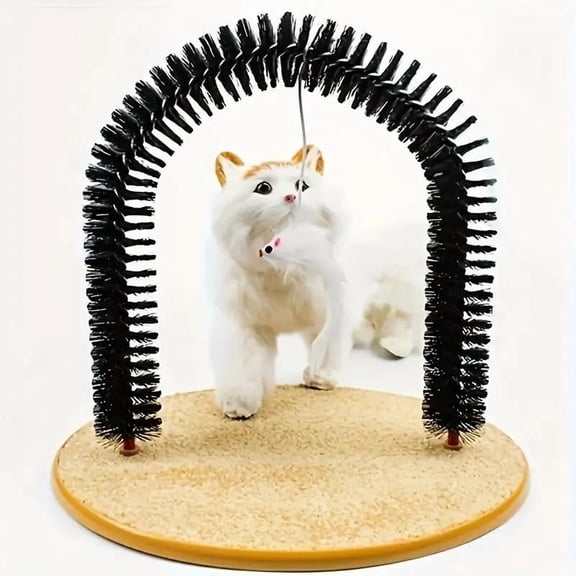 Cheapark Cat Scratcher Arch Grooming Toy Durable arch shaped scratching toy for indoor cats to grind claws groom hair and entertain themselves at home Gift