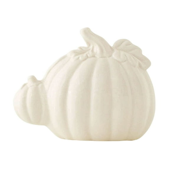 Cheapark Ceramic Art Pumpkin - Modern Minimalist White Decor For Office Entryway Living Room Fall Display