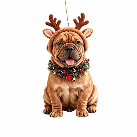 Cheapark Christmas 2D Acrylic Hanging Ornament Flat Holiday Pendant Decoration for Xmas Tree Seasonal Decor Gift