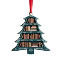 Cheapark Christmas Book-Shaped Tree Ornament - Unique Hanging Decor For Xmas Tree, Home Holiday Conversation Piece