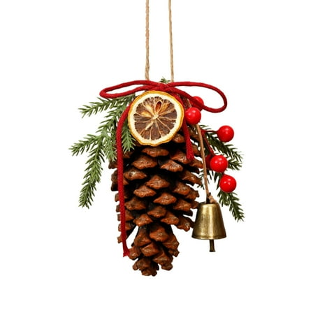 Cheapark Christmas Bow & Pine Cone Ornaments - Cinnamon-Scented Simulated Pendants for Home Christmas Tree Arrangement, Holiday Decor