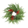 thumbnail image 1 of Cheapark Christmas Candle Rings Wreath - Faux Flower Centerpiece, Simulated Greenery Accent for Dining Tables, Weddings & Holiday Parties, Elegant Home Festive Decor, 1 of 6