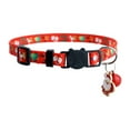 thumbnail image 1 of Cheapark Christmas Cat Collar With Bells - Adjustable Pet Collar For Cats, Festive Red/Green Design For Home Holiday Pet Accessory, 1 of 6