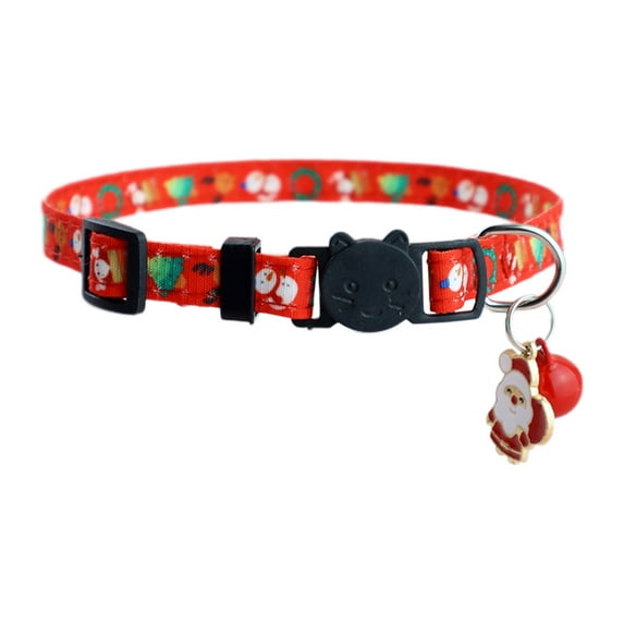 Cheapark Christmas Cat Collar With Bells - Adjustable Pet Collar For Cats, Festive Red/Green Design For Home Holiday Pet Accessory