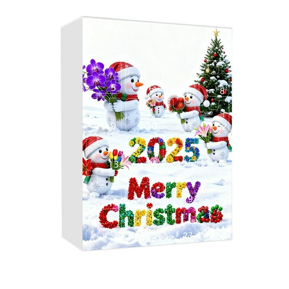 Cheapark Christmas Countdown Advent Calendar - Snowman Style Acrylic Decor, Christmas Tree Pendant Design, Festive Holiday Ornament for Home Decor