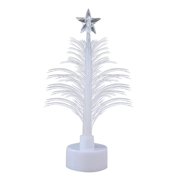Cheapark Christmas Decorative Light Mini Fiber Optic Tree Lamp for Tabletop Window Sill Home Office Xmas Holiday Ambient Festive Decor Gift