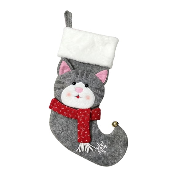 Cheapark Christmas Decorative Pet Stocking Holiday Pet Christmas Stocking for Dog Cat Home Christmas Party Fireplace Hanging Decor Gift