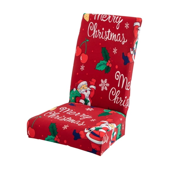 Cheapark Christmas Dining Chair Back Covers - Removable Washable Protectors for Family Kitchen & Restaurant, Festive Holiday Decor