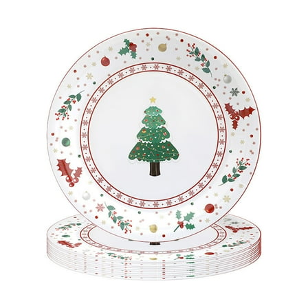 Cheapark Christmas Disposable Paper Plate Set - Party-Themed Tableware For Holiday Gatherings, Festive Home Dining Supplies