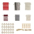 thumbnail image 1 of Cheapark Christmas Festive Hanging Candy Bags - Advent Calendar Countdown Linen Bags - Decorative Storage Pouches - Perfect Gift Bags for Christmas Holiday Celebrations, 1 of 6