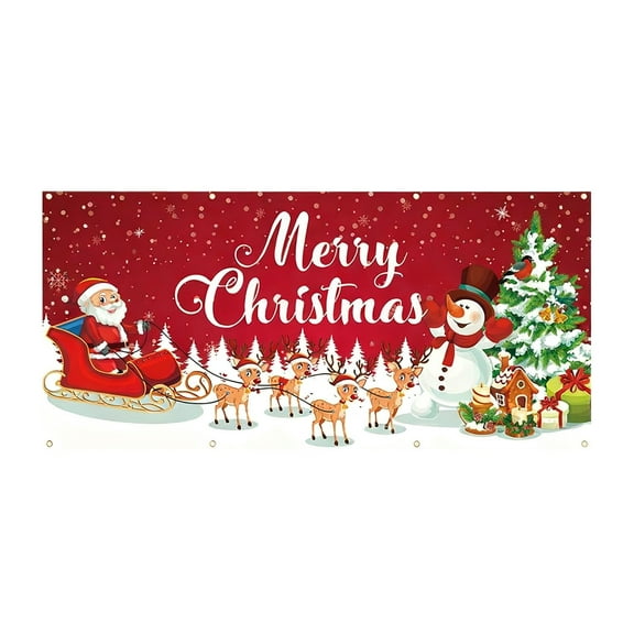 Cheapark Christmas Garage Festive Background Cloth - Durable Hanging Photography Prop, Perfect Backdrop for Indoor Outdoor Holiday Parties