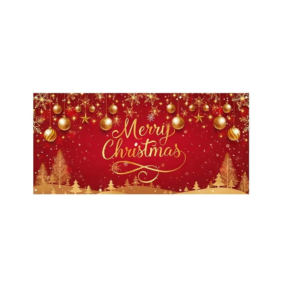 Cheapark Christmas Garage Festive Background Cloth - Durable Hanging Photography Prop, Perfect Backdrop for Indoor Outdoor Holiday Parties