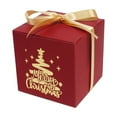 thumbnail image 1 of Cheapark Christmas Hot Stamping Rectangle Boxes - Creative Tree Design Candy & Gift Packaging, Festive Holiday Stamped Boxes, 1 of 6