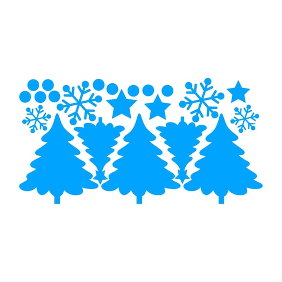 Cheapark Christmas Luminous Snowflake & Tree Wall Stickers - Removable Ambient Decor for Living Rooms, Bedrooms & Holiday Interiors
