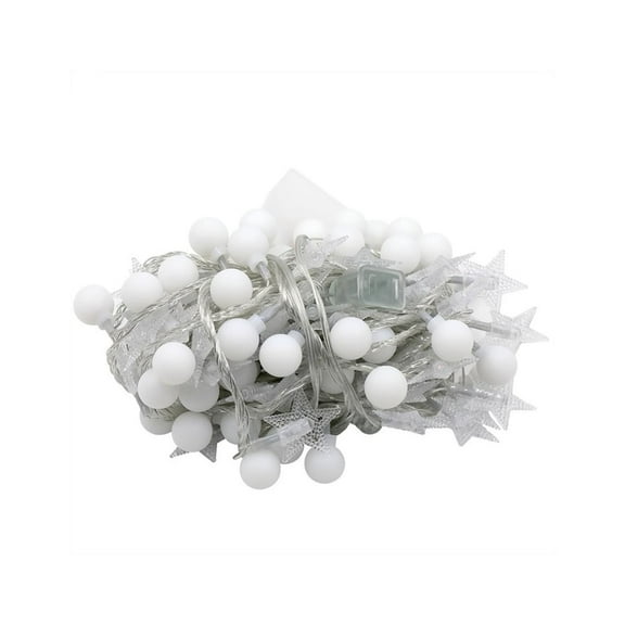 Cheapark Christmas Luminous Star & White String Lights - Warm Glow Night Light, Festive Scene Arrangement Decor for Home Holiday Indoor Ambiance