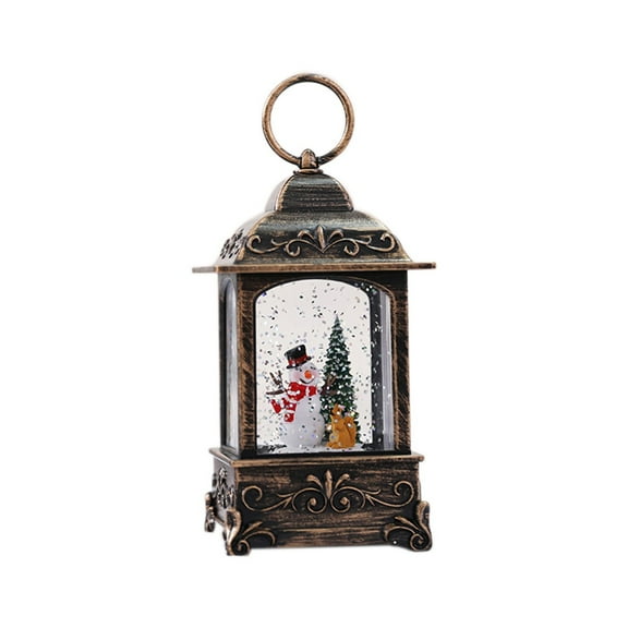Cheapark Christmas Oil Lamp Wind Chime Music Box - 50ml Snow Drifting Lighted Decor, Festive Desktop Accent for Home Holiday Christmas Ambiance