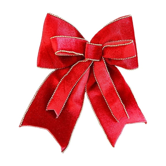 Cheapark Christmas Plush Bow Decoration - Versatile Tree Wreath & Outdoor Door Accent, Soft Festive Prop for Party Atmospheres, Home Indoor/Outdoor Holiday Decor