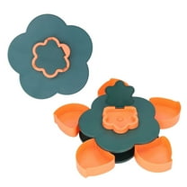 Cheapark Christmas Rotating Snack Tray - Compact Plastic Fruit Bowl, Multi-Compartment Container for Living Room Dried Fruits & Candies