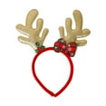 thumbnail image 1 of Cheapark Christmas Santa Headband - Soft Fabric Double Hair Clasp Hoop for Holiday Party Decor & Wear, 1 of 6