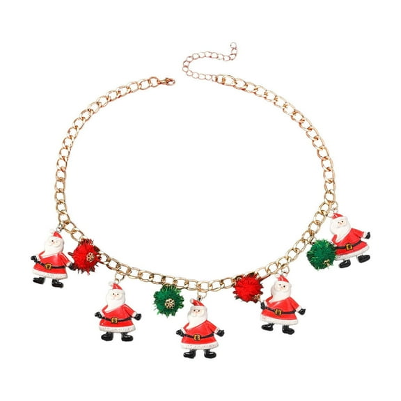Cheapark Christmas Santa/Tree Necklace - Fashion Jewelry for Women, Festive Gift & Accessory for Xmas Holiday Celebrations