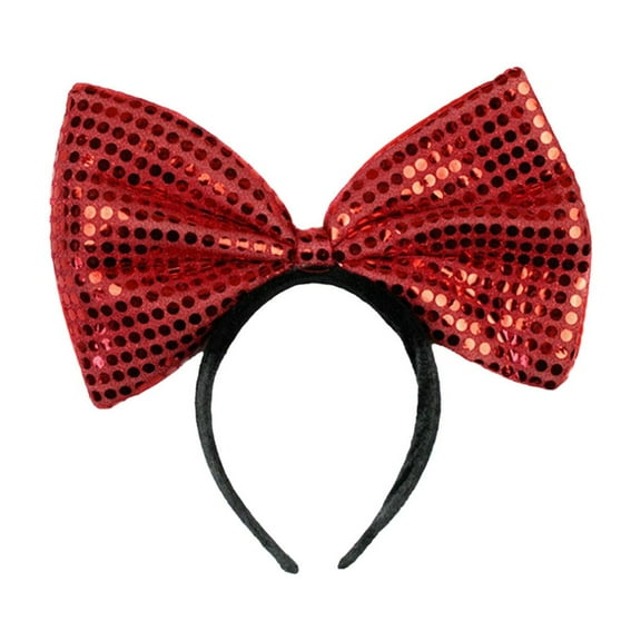 Cheapark Christmas Sequins Big Bow Hair Bands - Princess Style Party Headdress, Festive Performance Supplies, Trendy Holiday Headwear