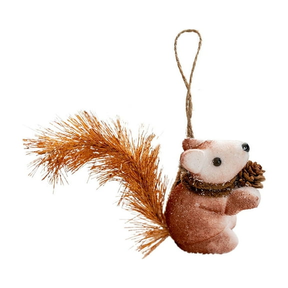 Cheapark Christmas Simulation Squirrel Pendant - Creative Hanging Ornament, Adorable Design, Perfect for Christmas Tree Home Holiday Decorative Displays