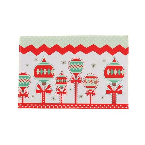 Cheapark Christmas Table Mats and Tablecloths Set Holiday Home Decor Supplies Spill-Resistant for Dining Room and Restaurant Festive Setup