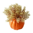 thumbnail image 1 of Cheapark Christmas Thanksgiving Foam Pumpkin Decoration - Autumn Grass Accent Design - Table Center, Counter & Window Decor For Harvest Festival, 1 of 6