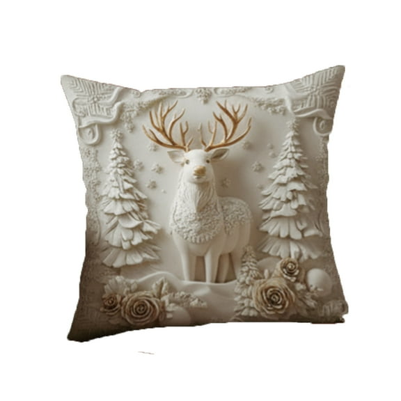 Cheapark Christmas Themed Cushion Cover - Festive Printed Design, Soft Decorative Pillow Case for Sofa, Chair & Holiday Home Decor