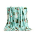 thumbnail image 1 of Cheapark Christmas Throw Blanket - Santa Claus & Tree Printed Microfiber Fleece, Soft Lightweight Decor for Couch, Sofa & Bed, Cozy Winter Holiday Accent, 1 of 7